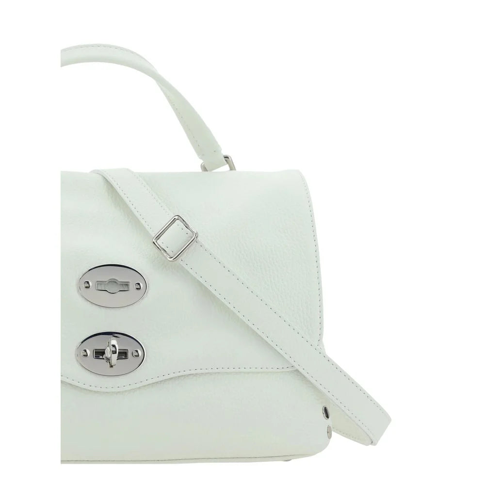Zanellato White Calf Leather Bos Taurus Shoulder Bag