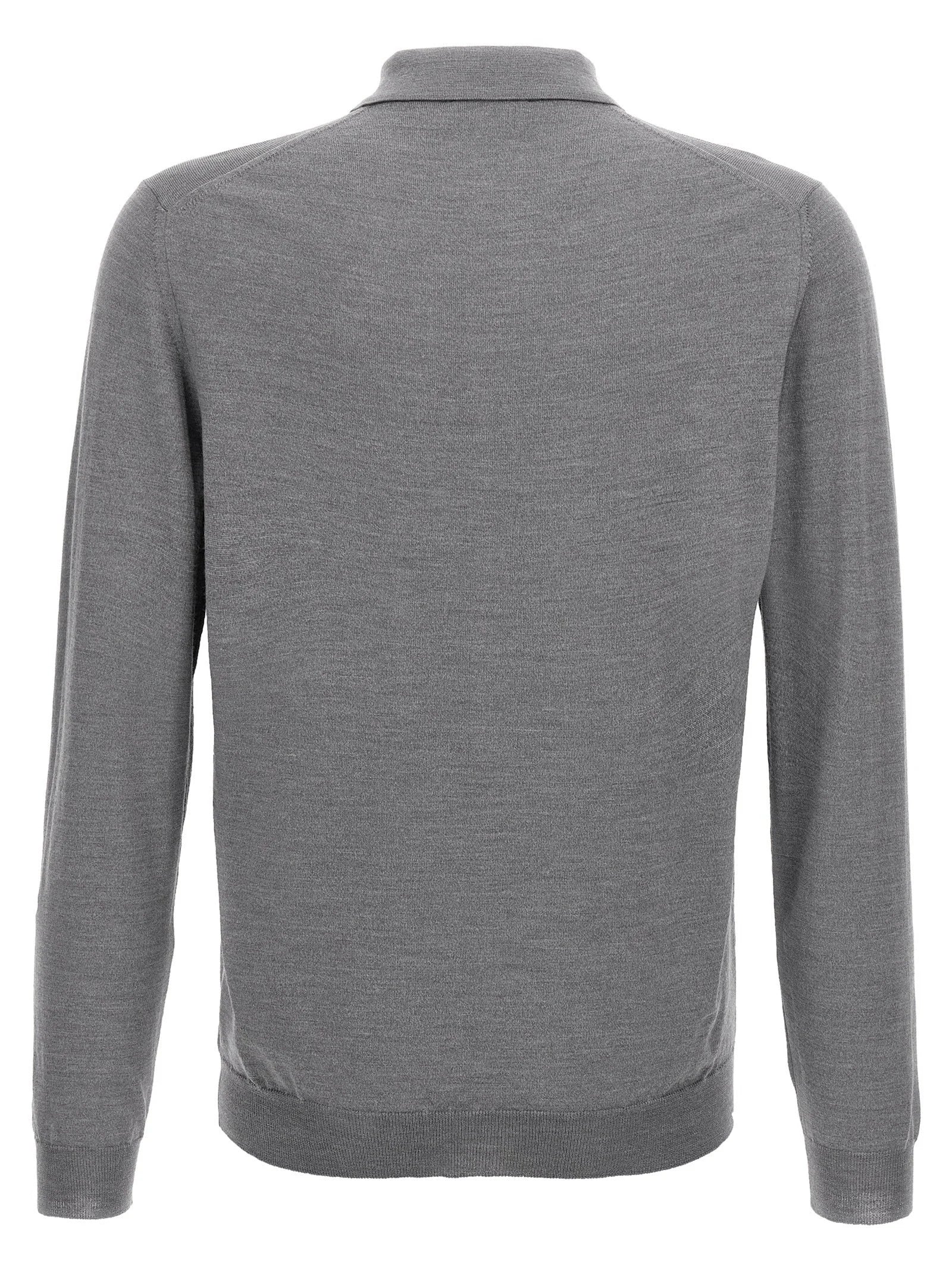 ZANONE Gray Cashmere Polo Shirt