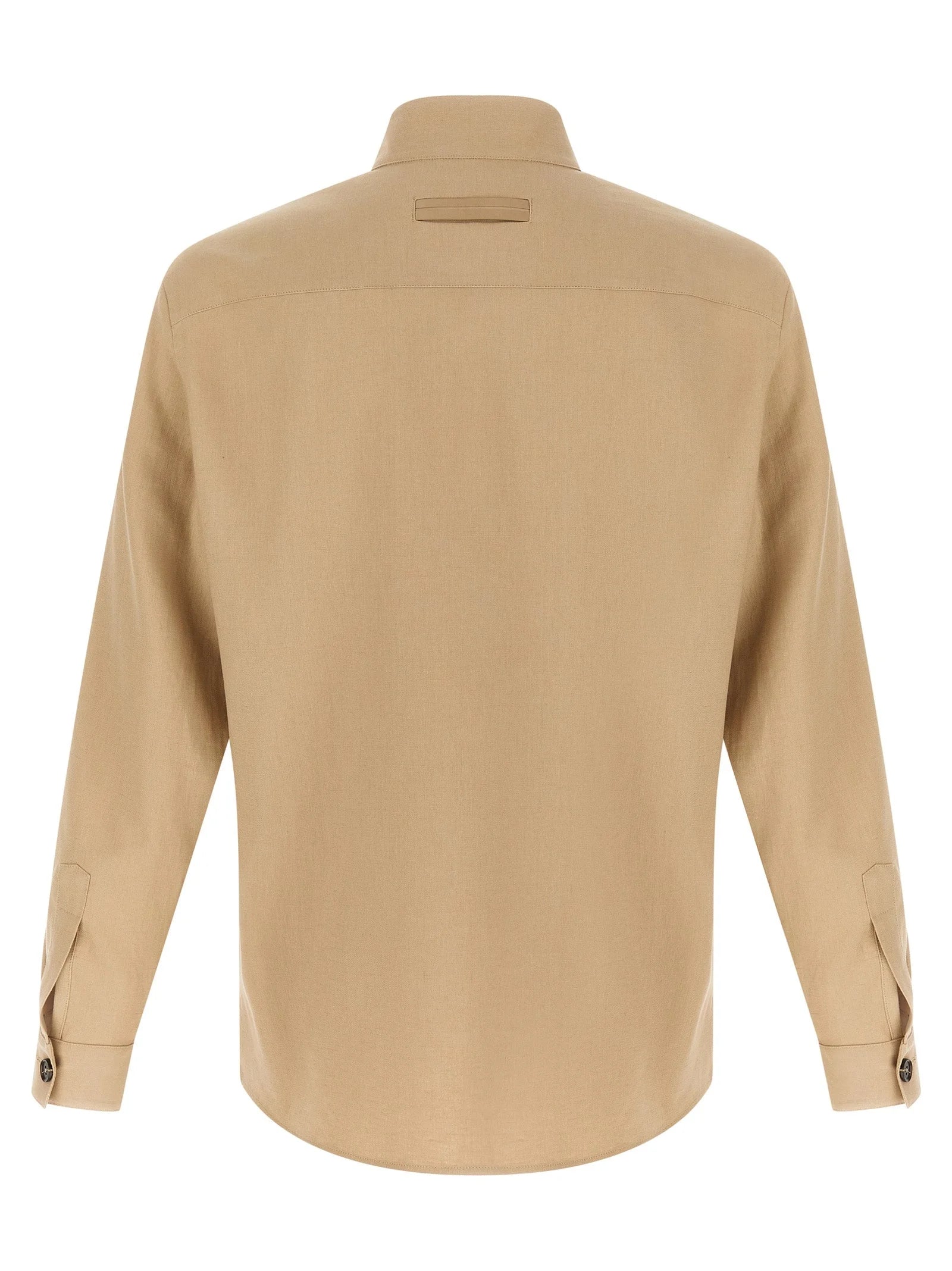 ZEGNA Beige Linen Blouse