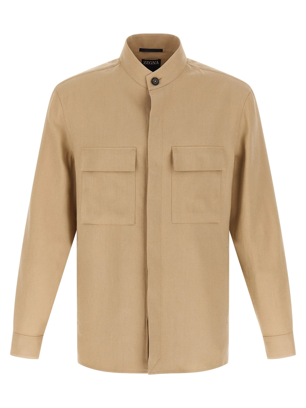 ZEGNA Beige Linen Blouse