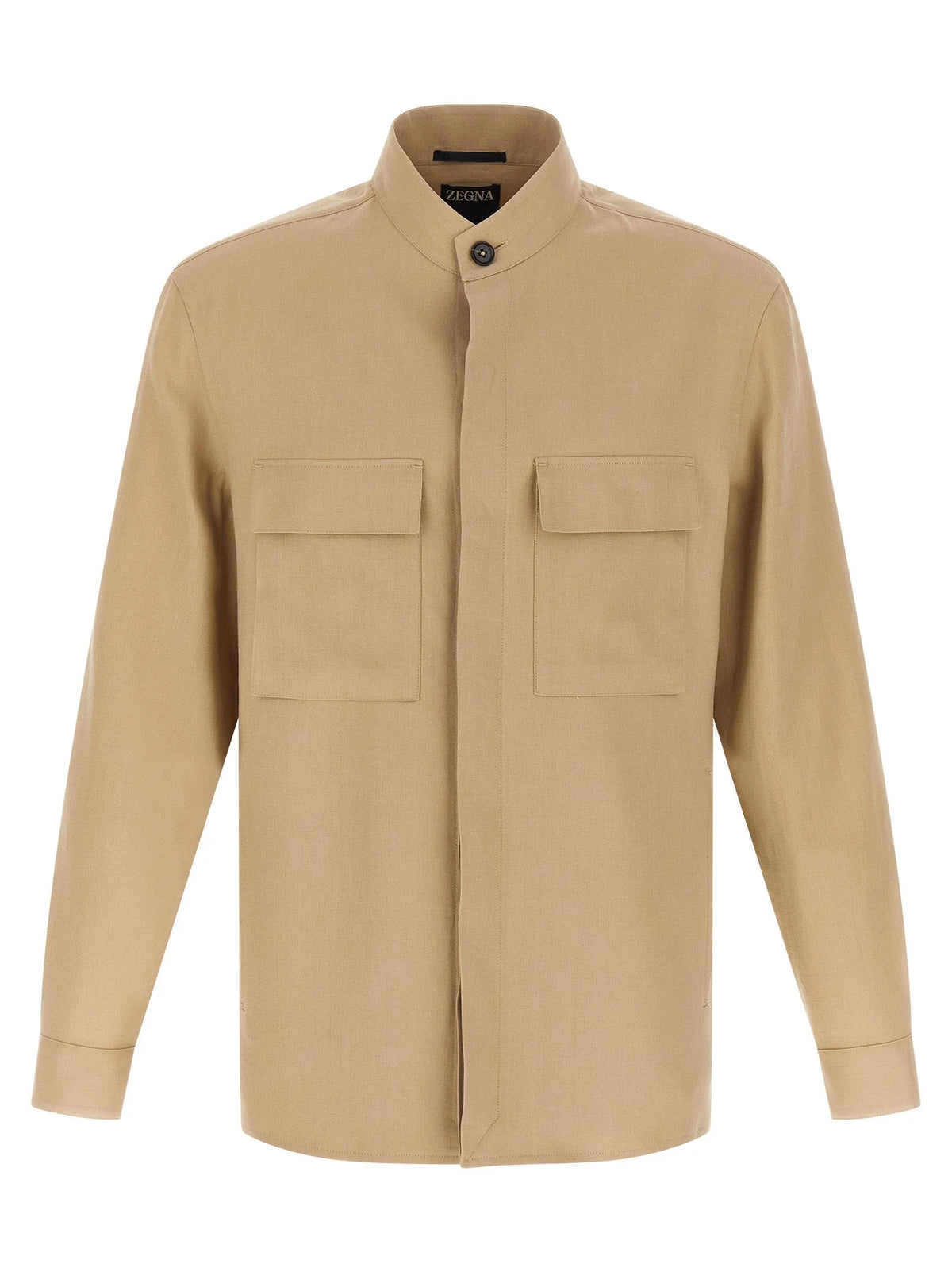 ZEGNA Beige Linen Blouse