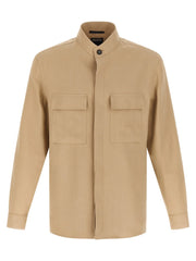 ZEGNA Beige Linen Blouse