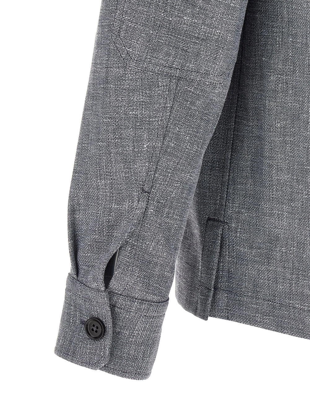 ZEGNA Blue Linen Blouse