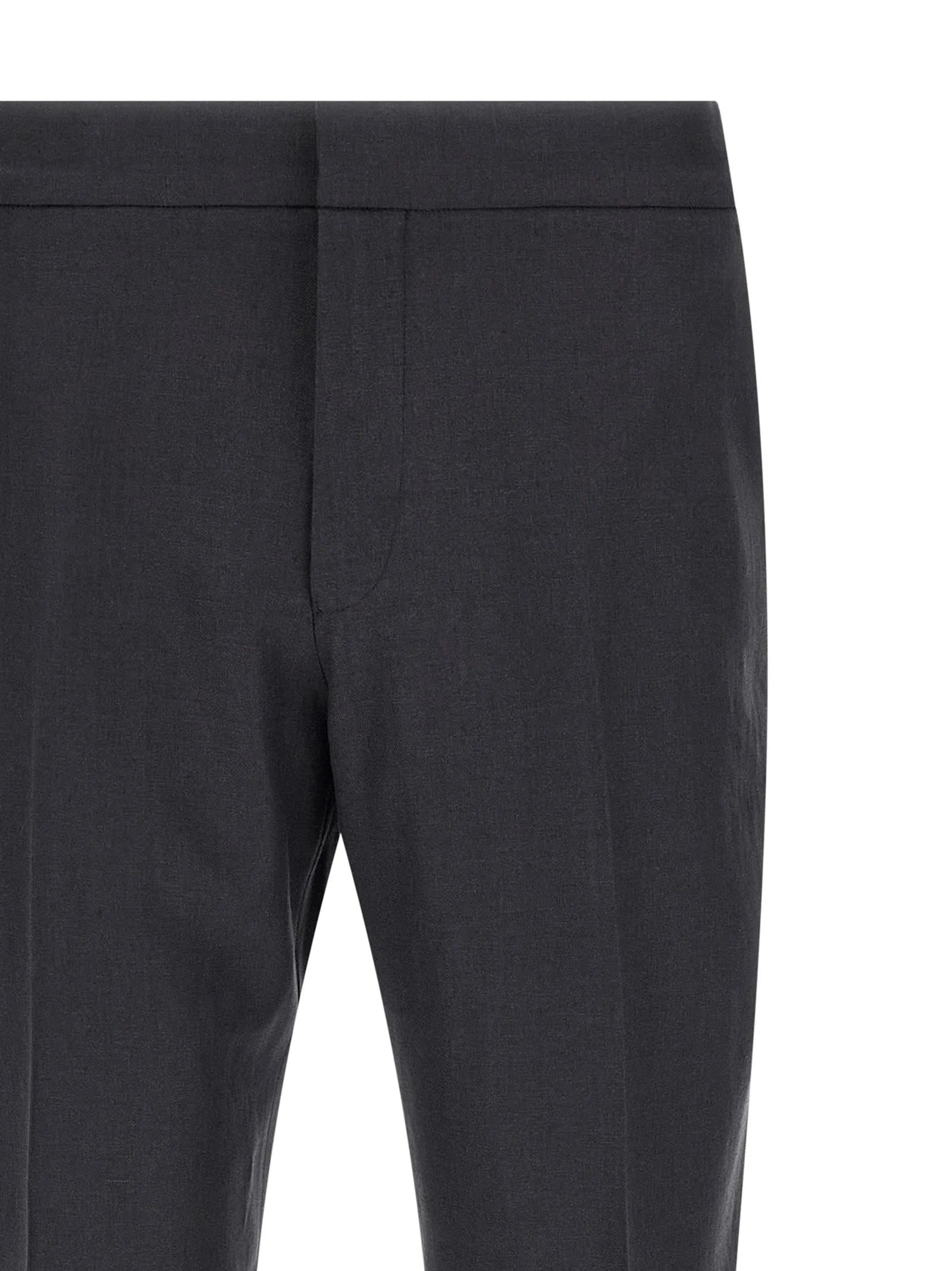 ZEGNA Blue Linen Dress Pants - XXL