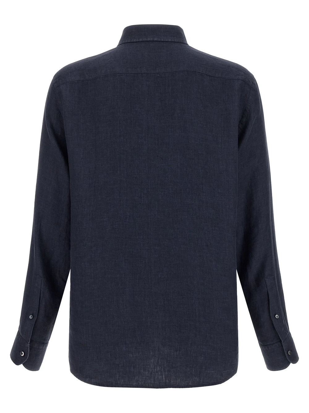 ZEGNA Blue Linen Polo Shirt - XL