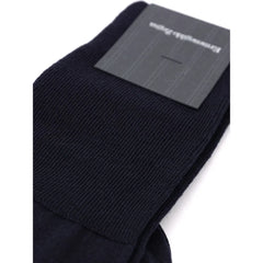 ZEGNA Blue Wool Sock - 42-43 - Crew Socks