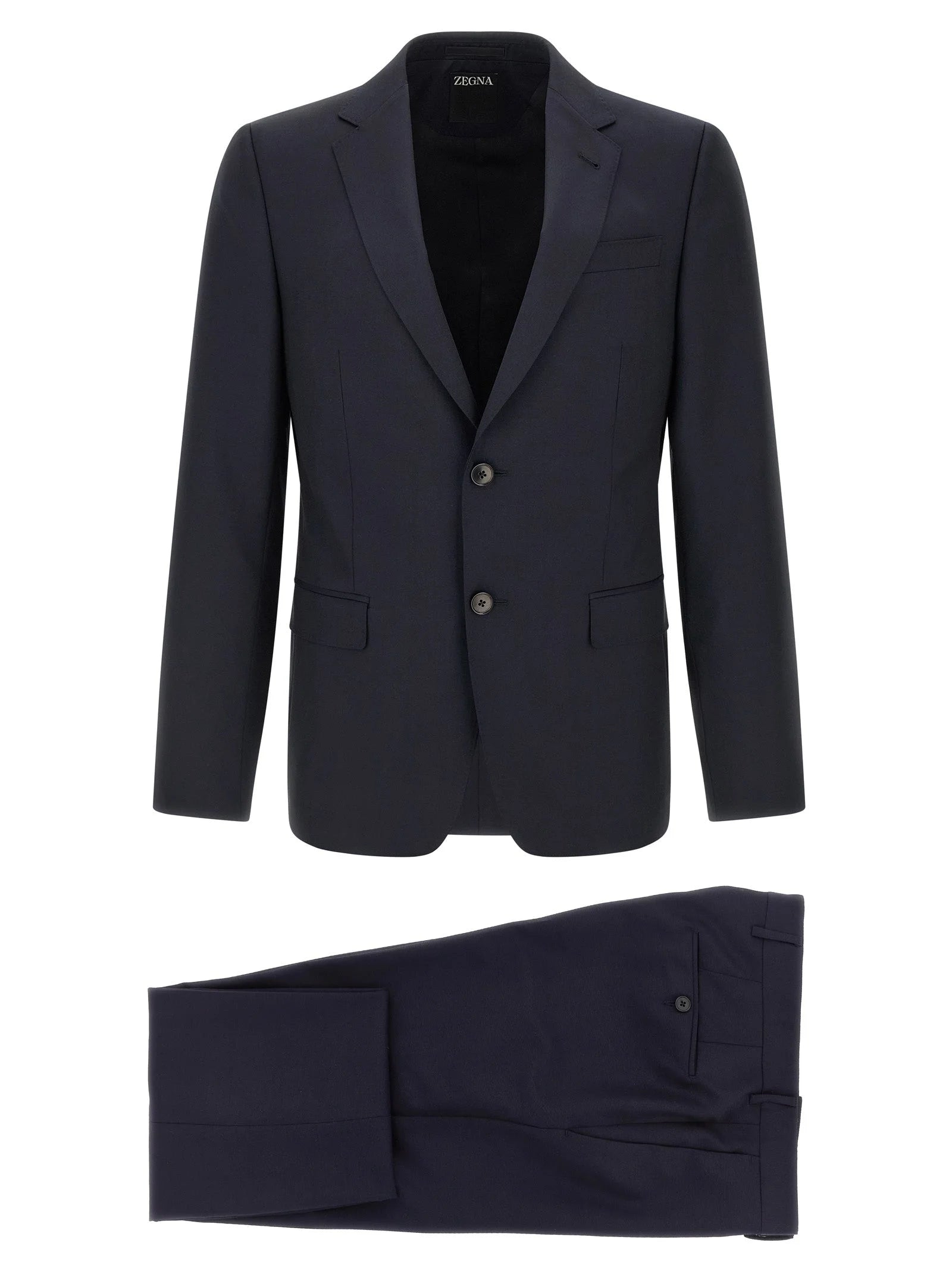 ZEGNA Blue Wool Two-Piece Suit