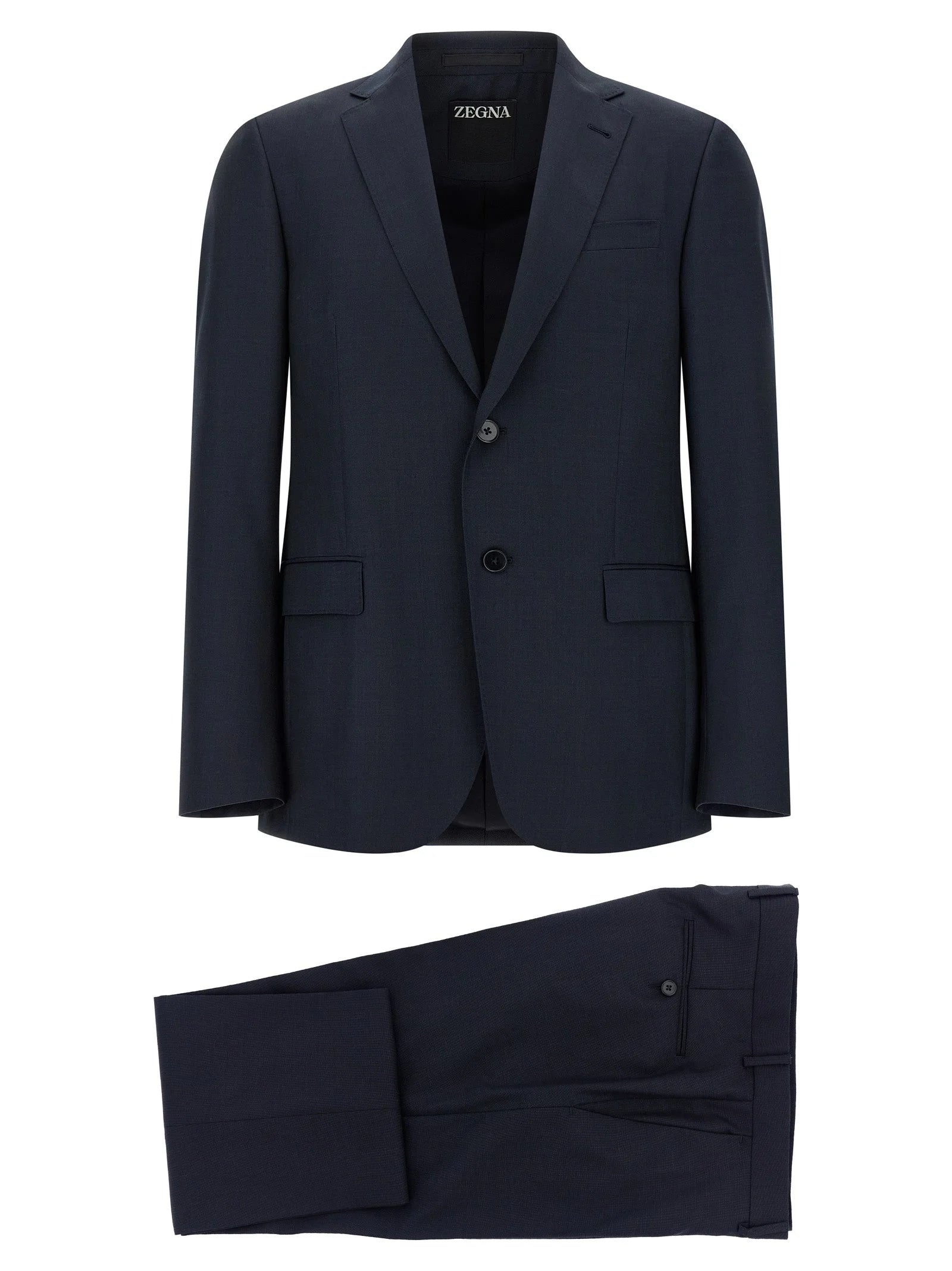ZEGNA Blue Wool Two-Piece Suit - IT56 | XL