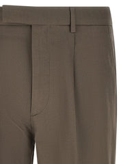 ZEGNA Brown Cotton Dress Pants - IT52 | XL