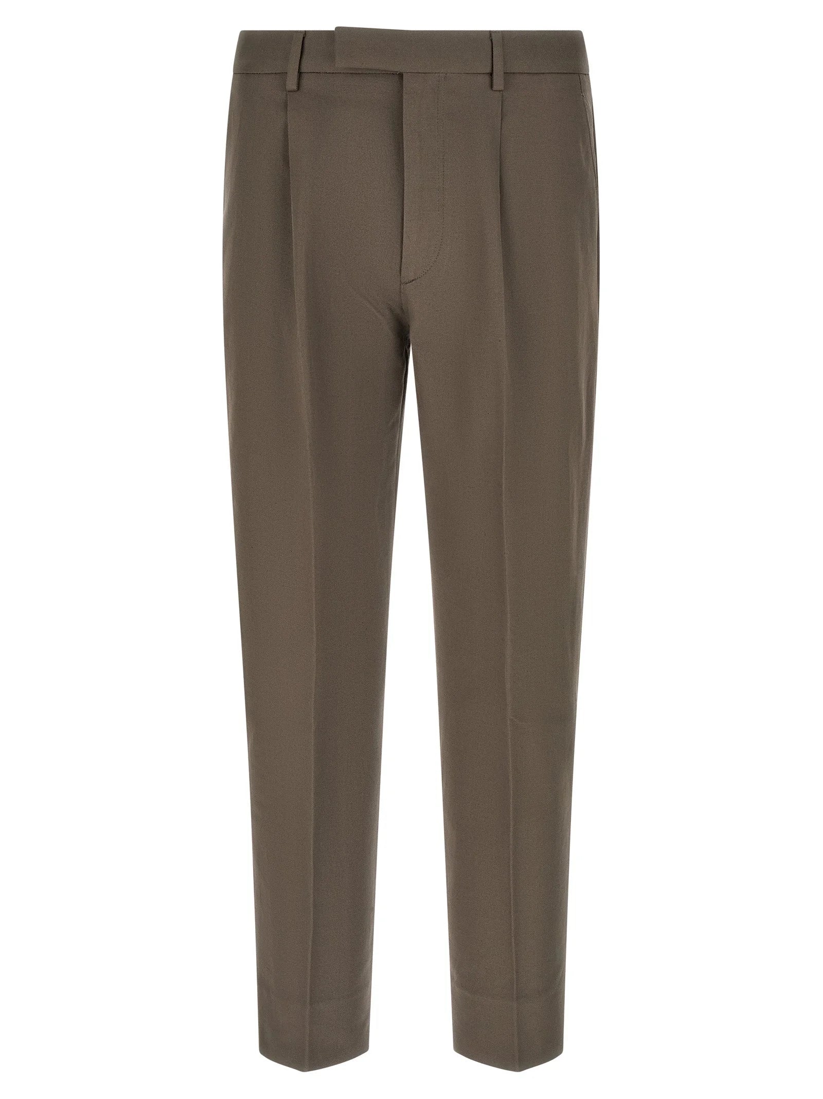 ZEGNA Brown Cotton Dress Pants - IT52 | XL