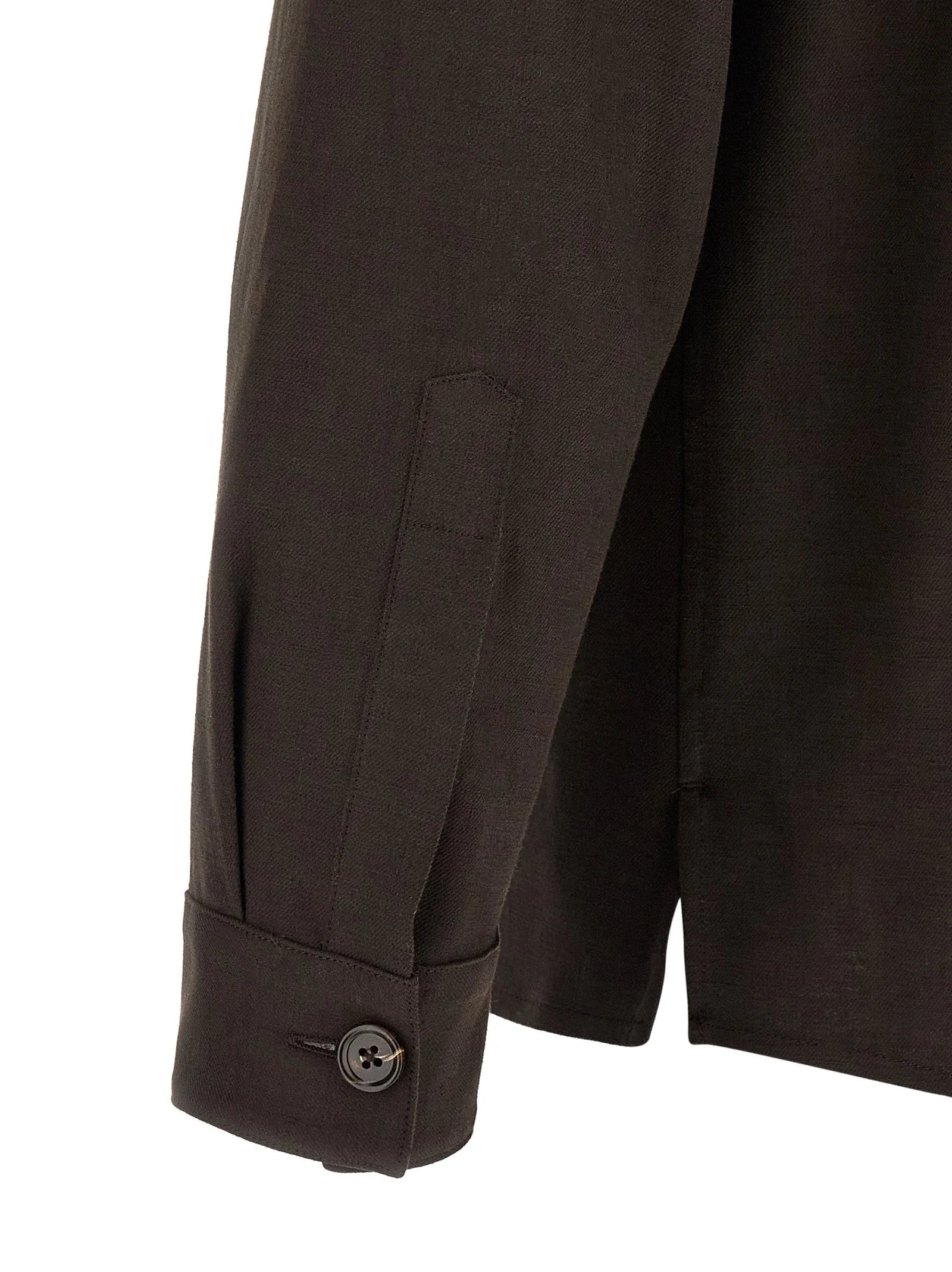 ZEGNA Brown Linen Blouse - M