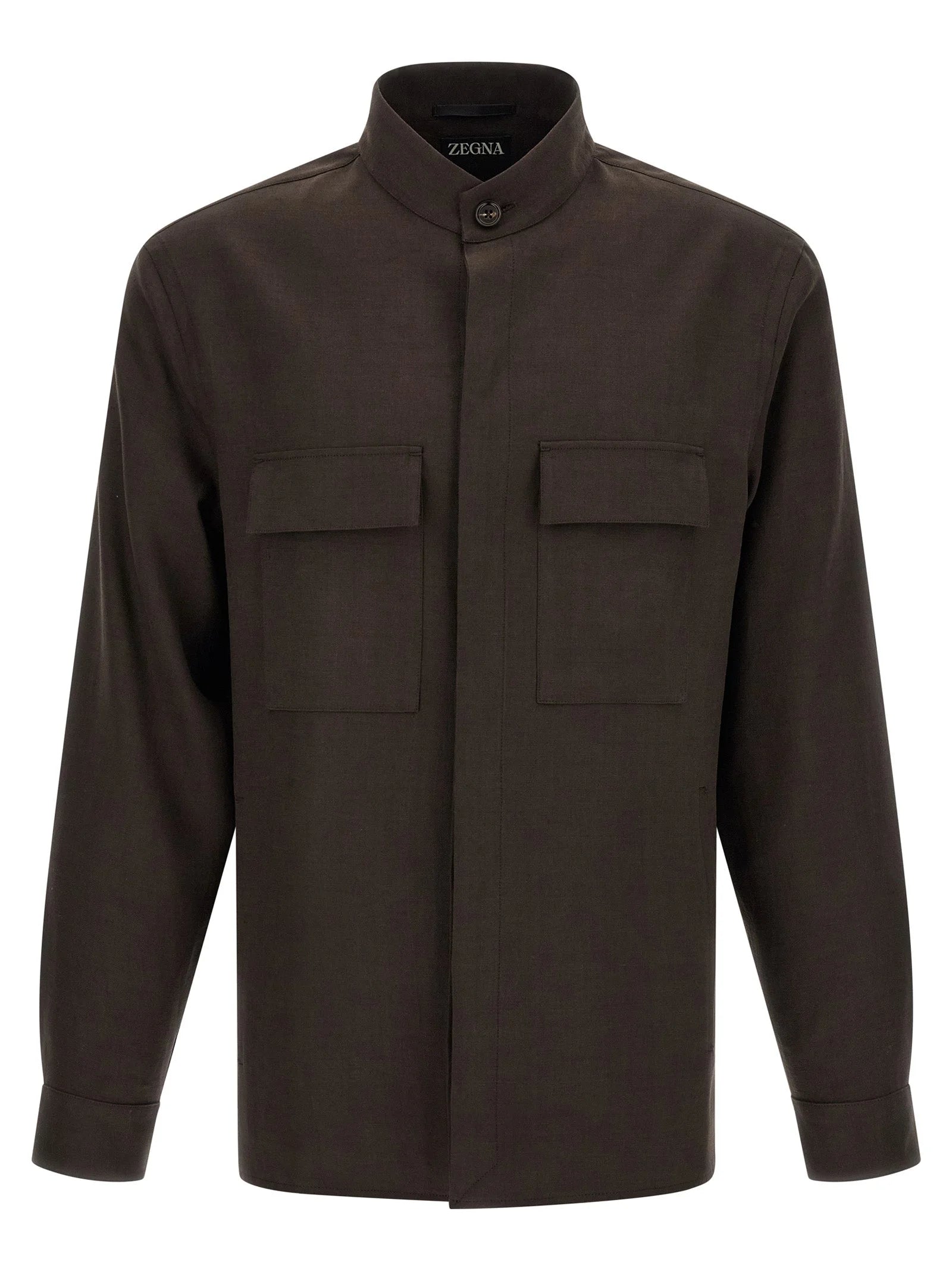 ZEGNA Brown Linen Blouse - M
