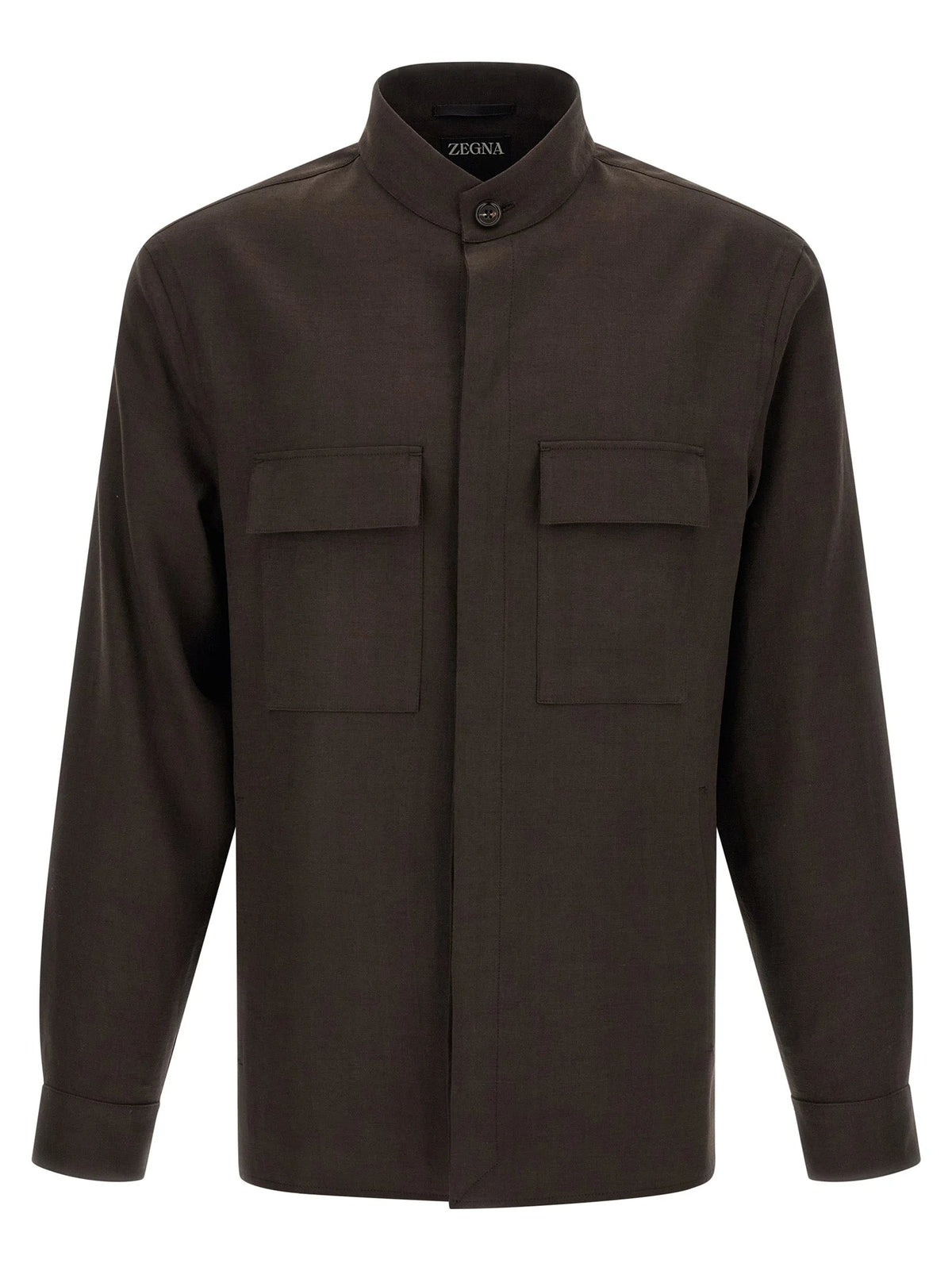 ZEGNA Brown Linen Blouse - M
