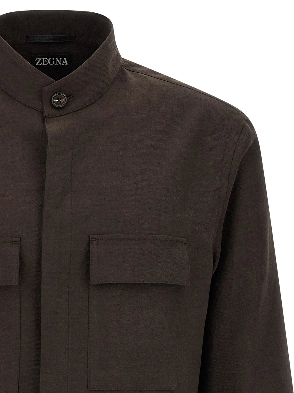 ZEGNA Brown Linen Blouse - M