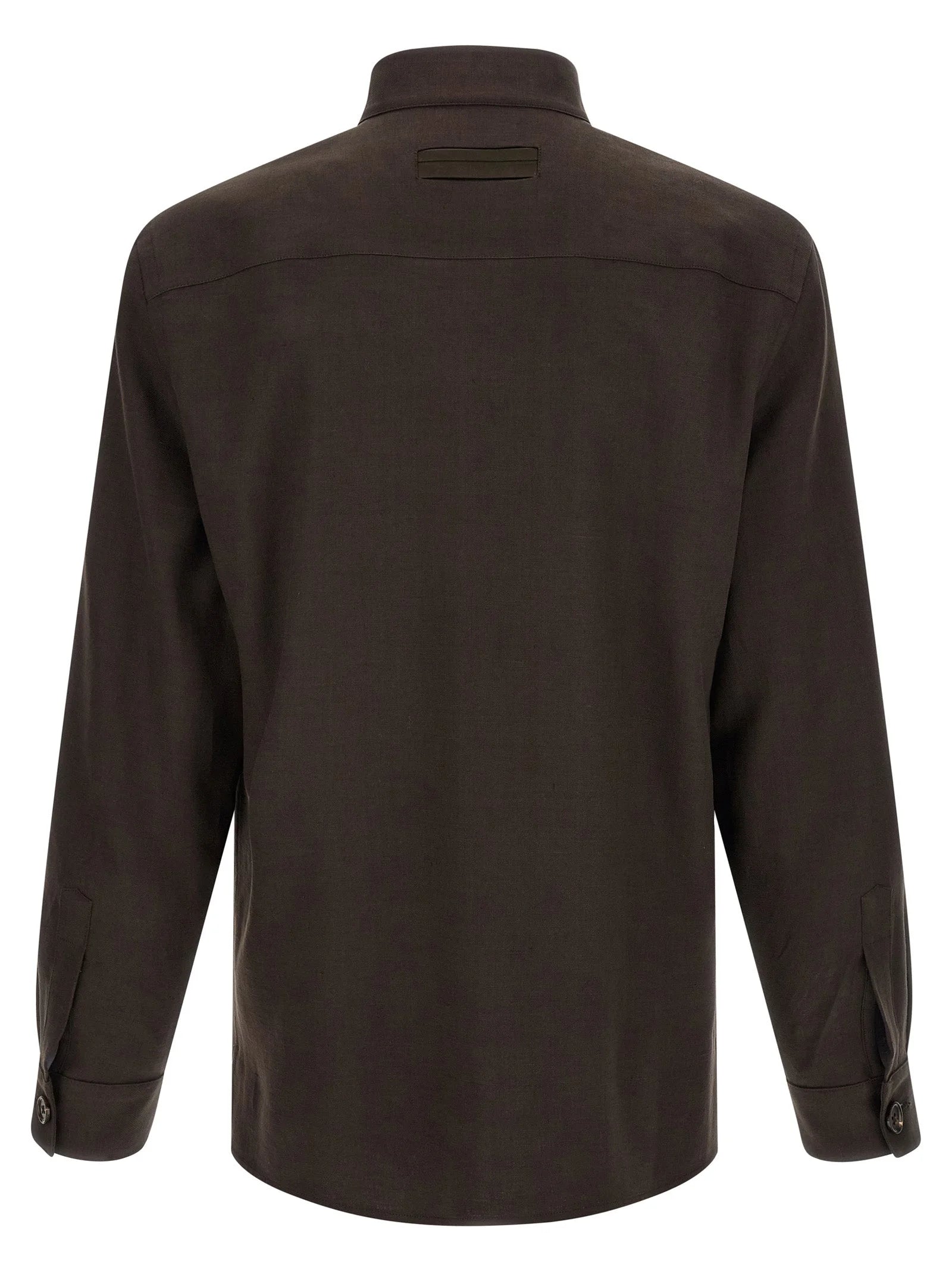 ZEGNA Brown Linen Blouse - M