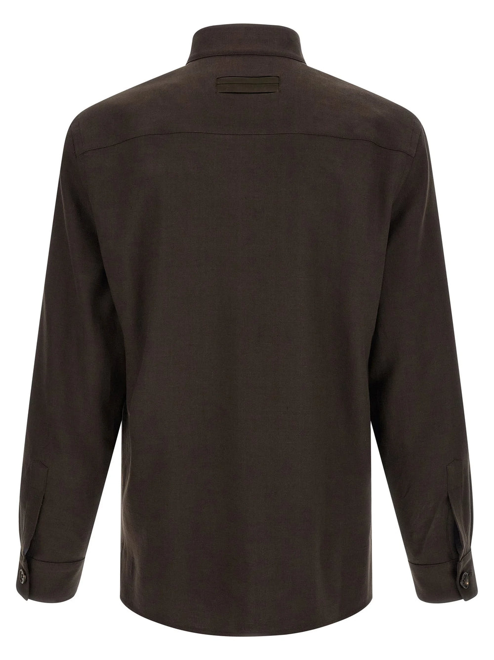 ZEGNA Brown Linen Blouse - M