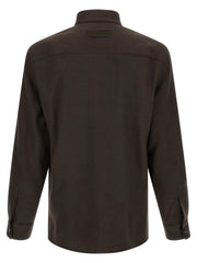 ZEGNA Brown Linen Blouse - M
