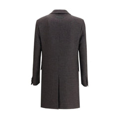 ZEGNA Brown Wool Coat - Overcoats