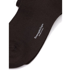 ZEGNA Brown Wool Sock - Crew Socks