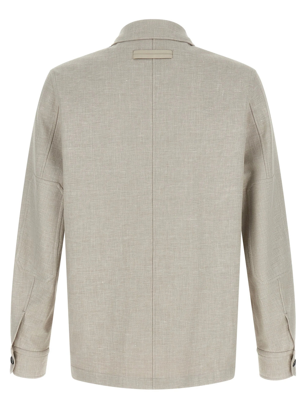 ZEGNA Gray Linen Blouse