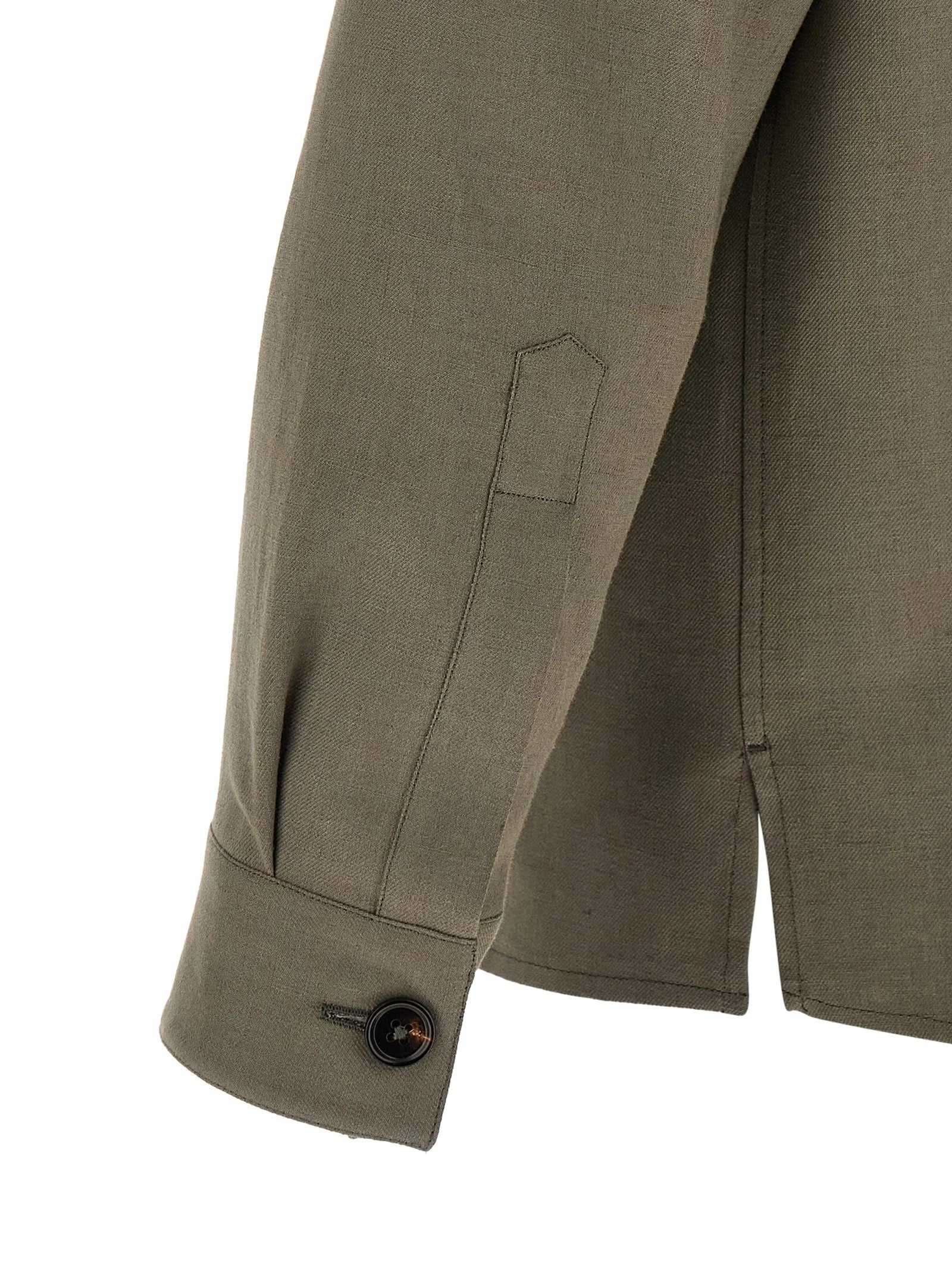 ZEGNA Gray Linen Blouse - S