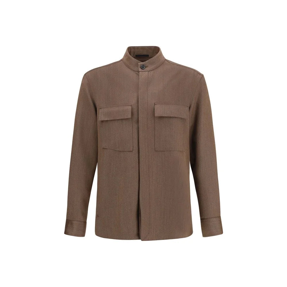 ZEGNA Wool Ovs-overshirt - Overshirts