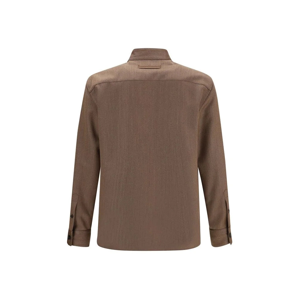 ZEGNA Wool Ovs-overshirt - Overshirts