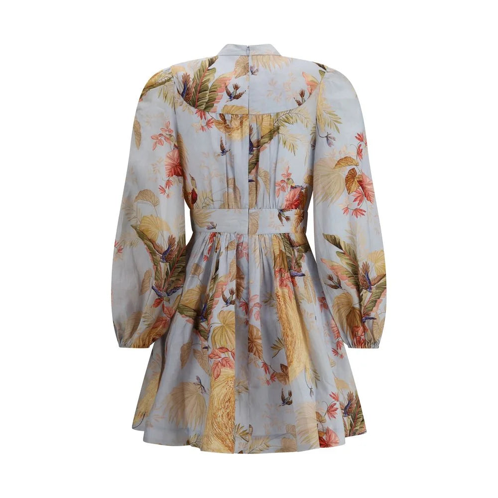 Zimmermann Ascension Plunge Mini Dress - Dresses