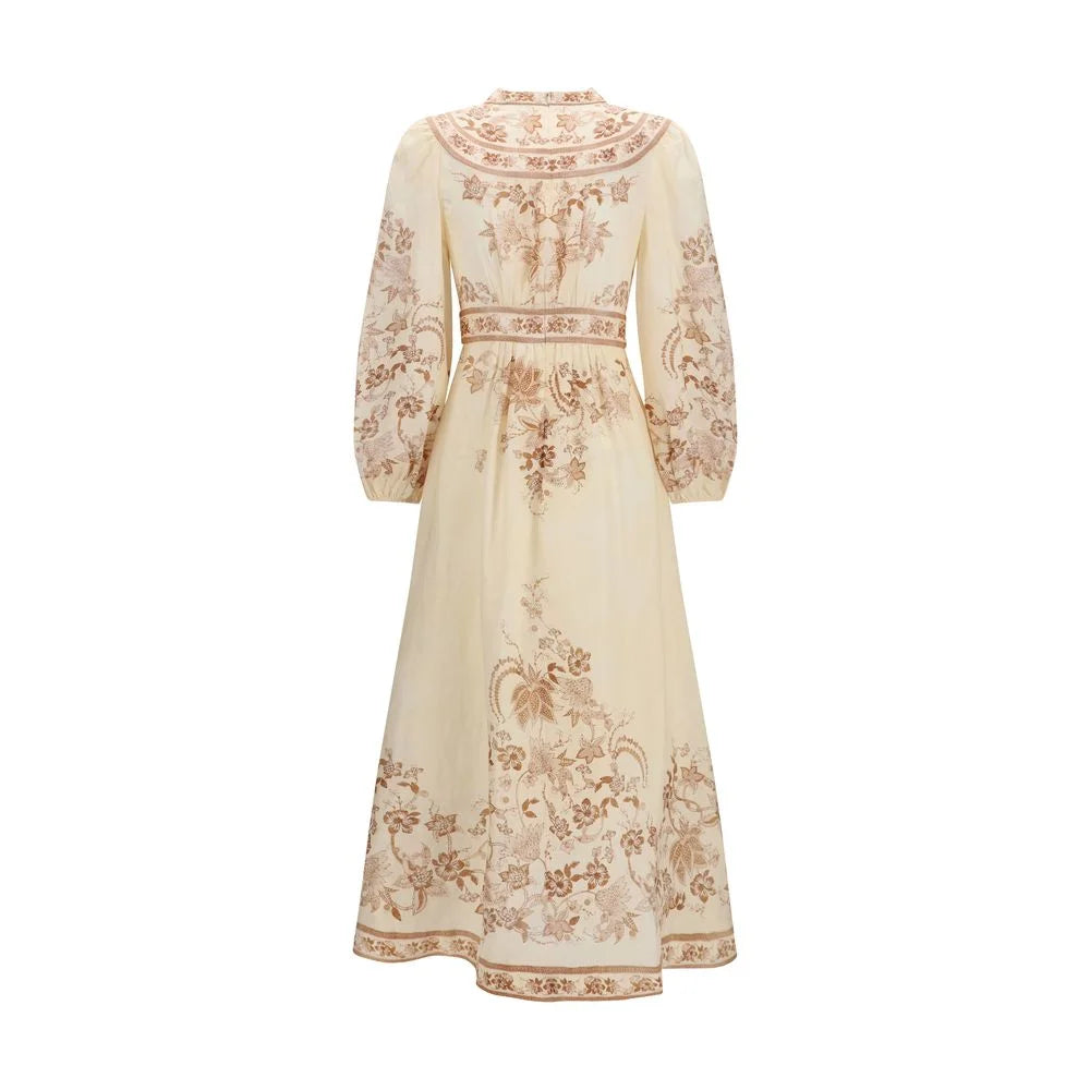 Zimmermann Beige Linen Casual Dress
