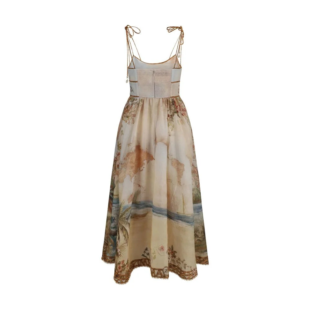 Zimmermann Beige Linen Casual Dress