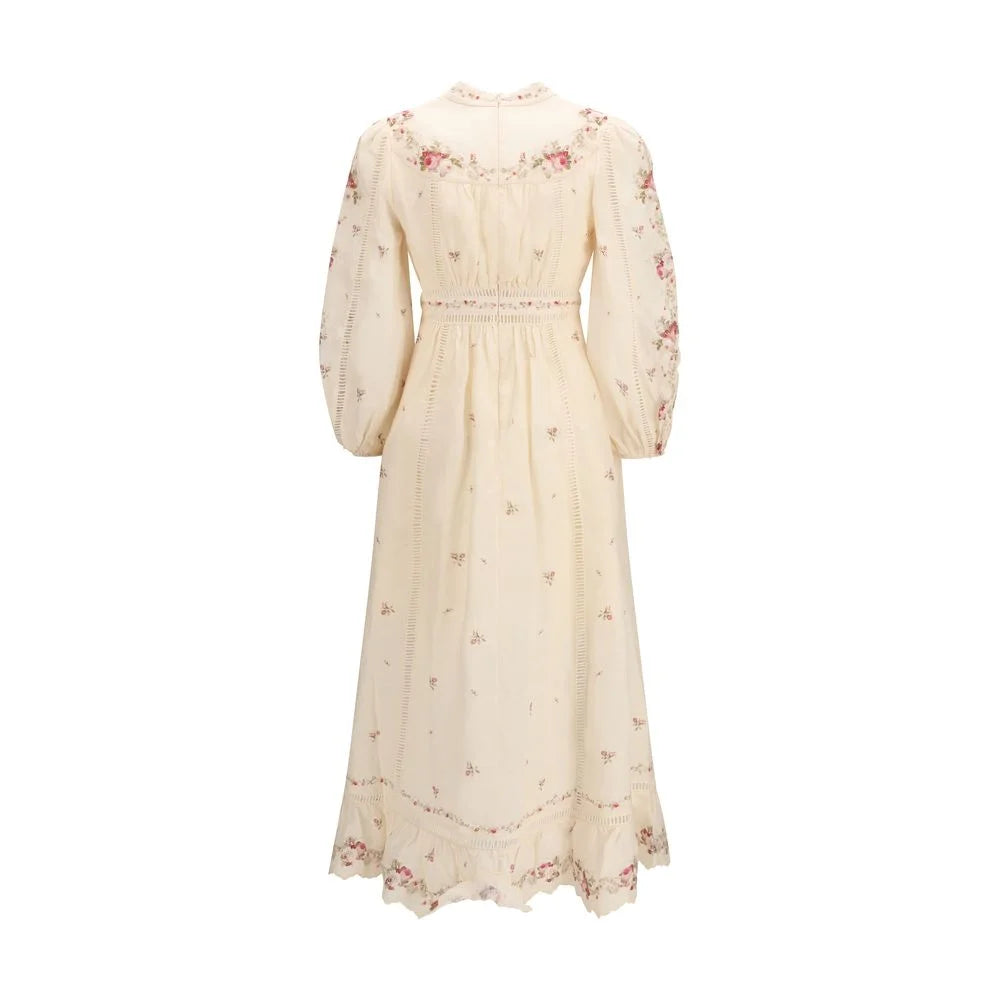 Zimmermann Beige Linen Casual Dress - 3