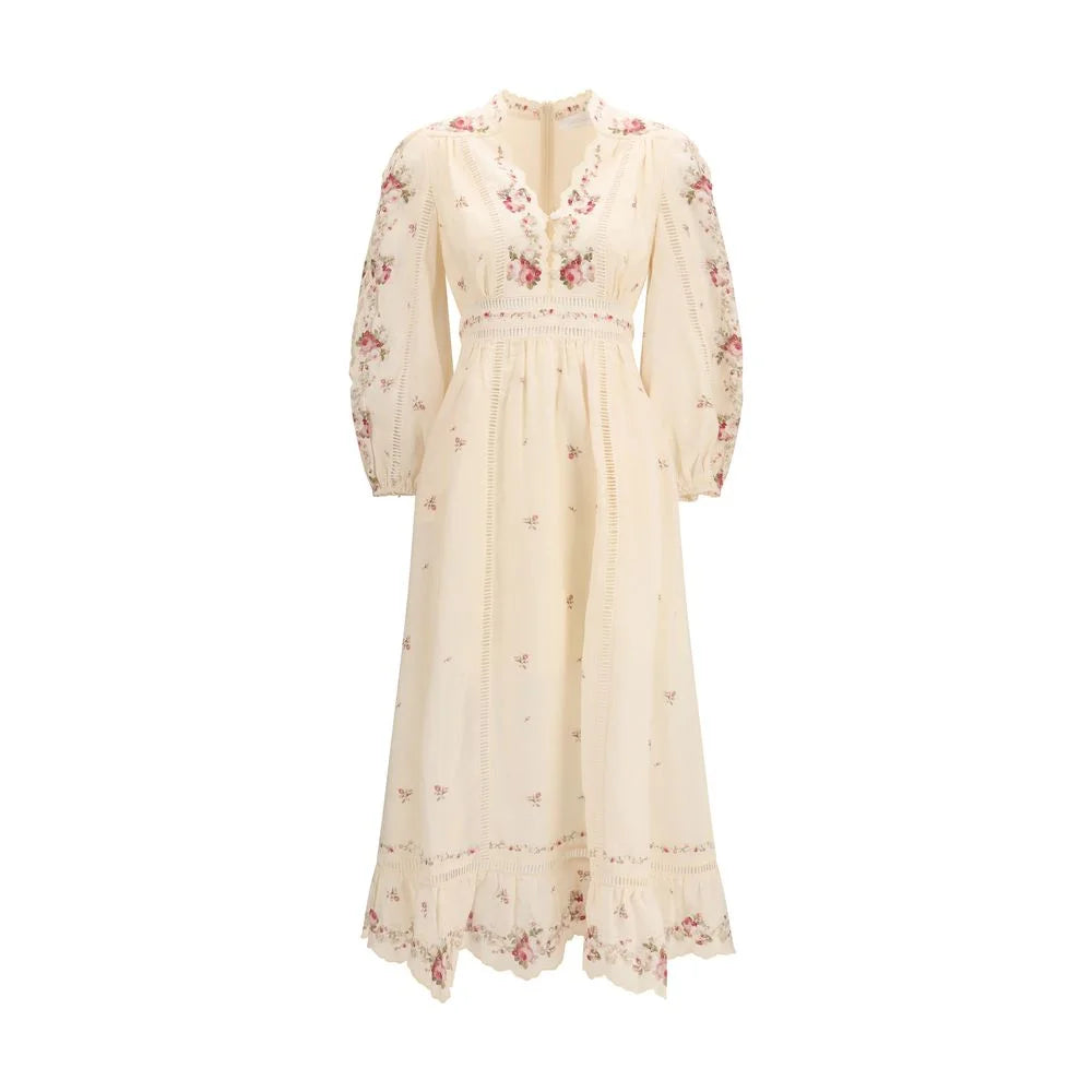 Zimmermann Beige Linen Casual Dress - 3