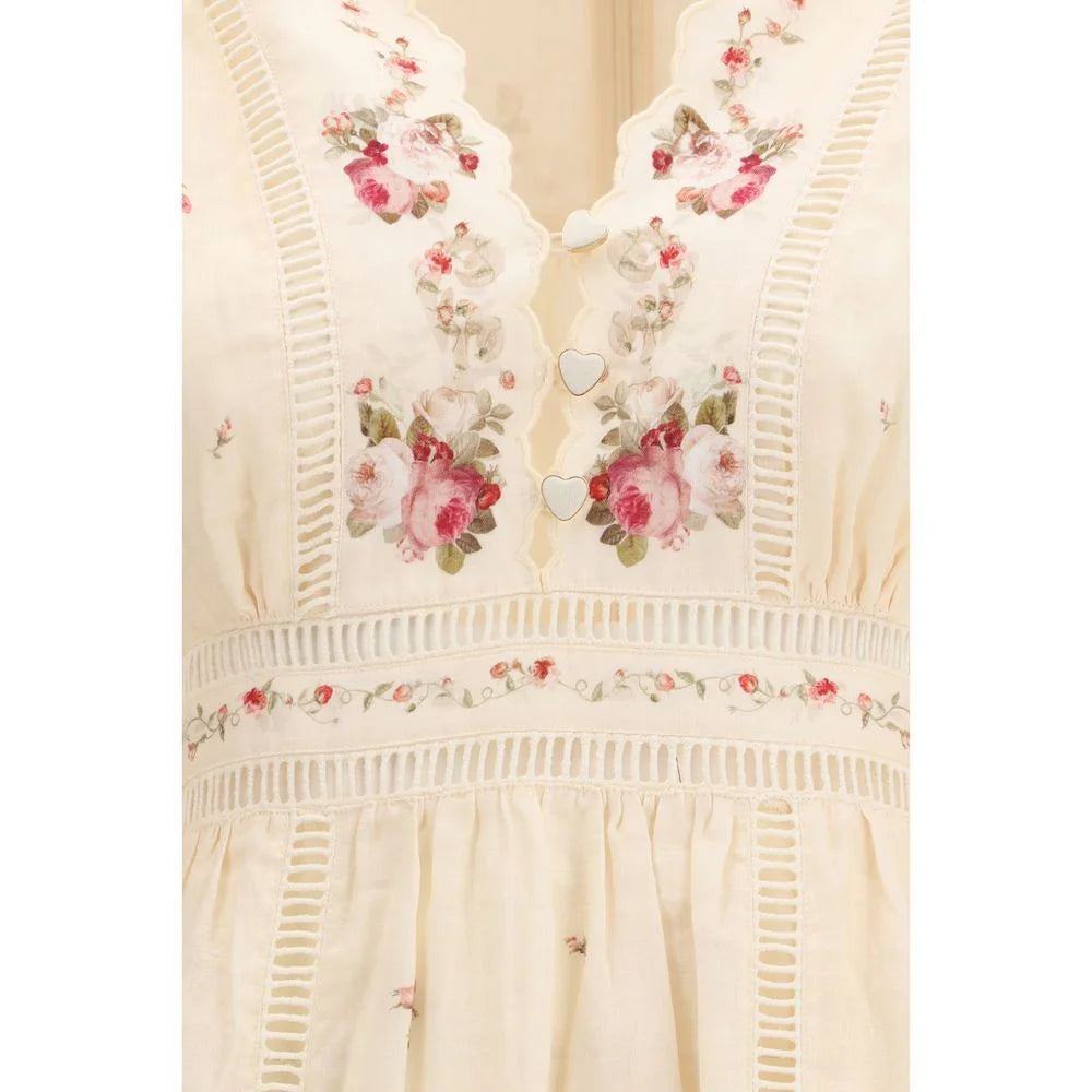 Zimmermann Beige Linen Casual Dress - 3