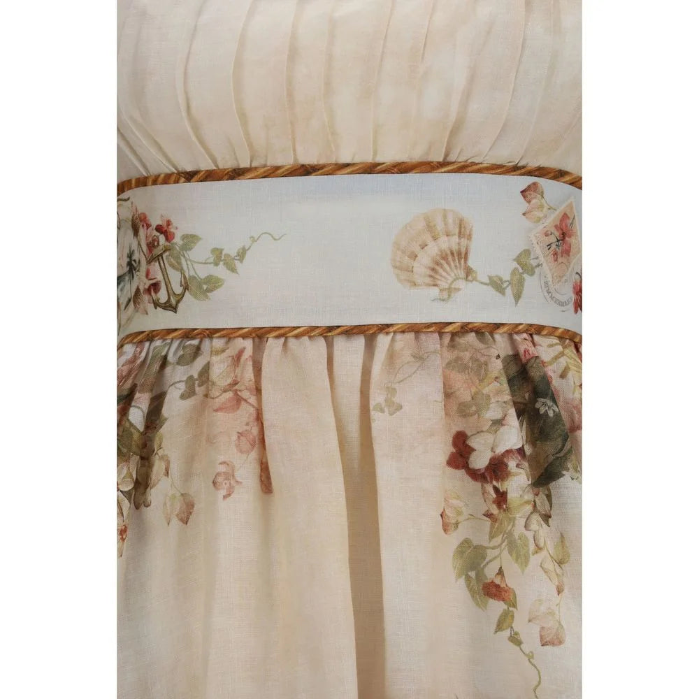 Zimmermann Beige Linen Casual Dress