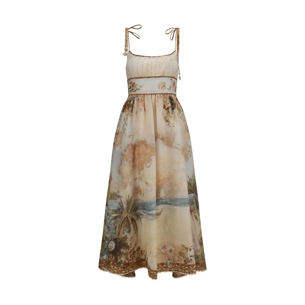 Zimmermann Beige Linen Casual Dress