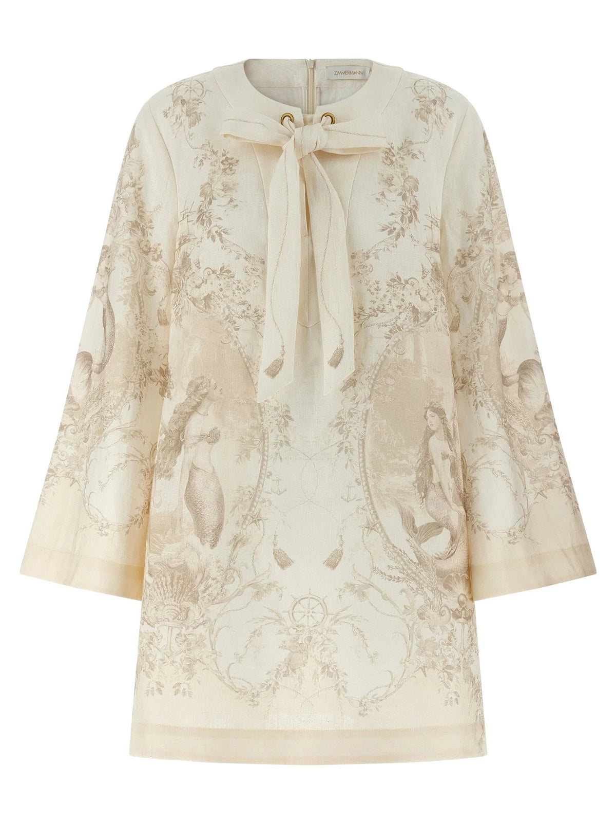 Zimmermann Beige Linen Short Dress - 3