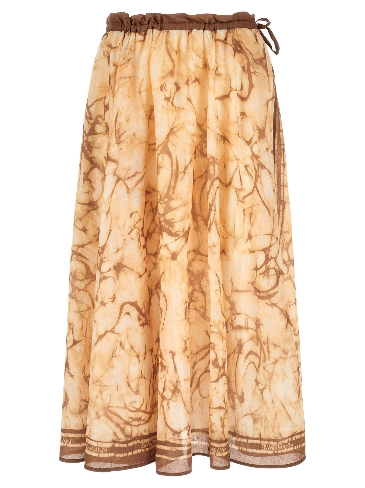 Zimmermann Beige Ramie Midi Skirt - 2