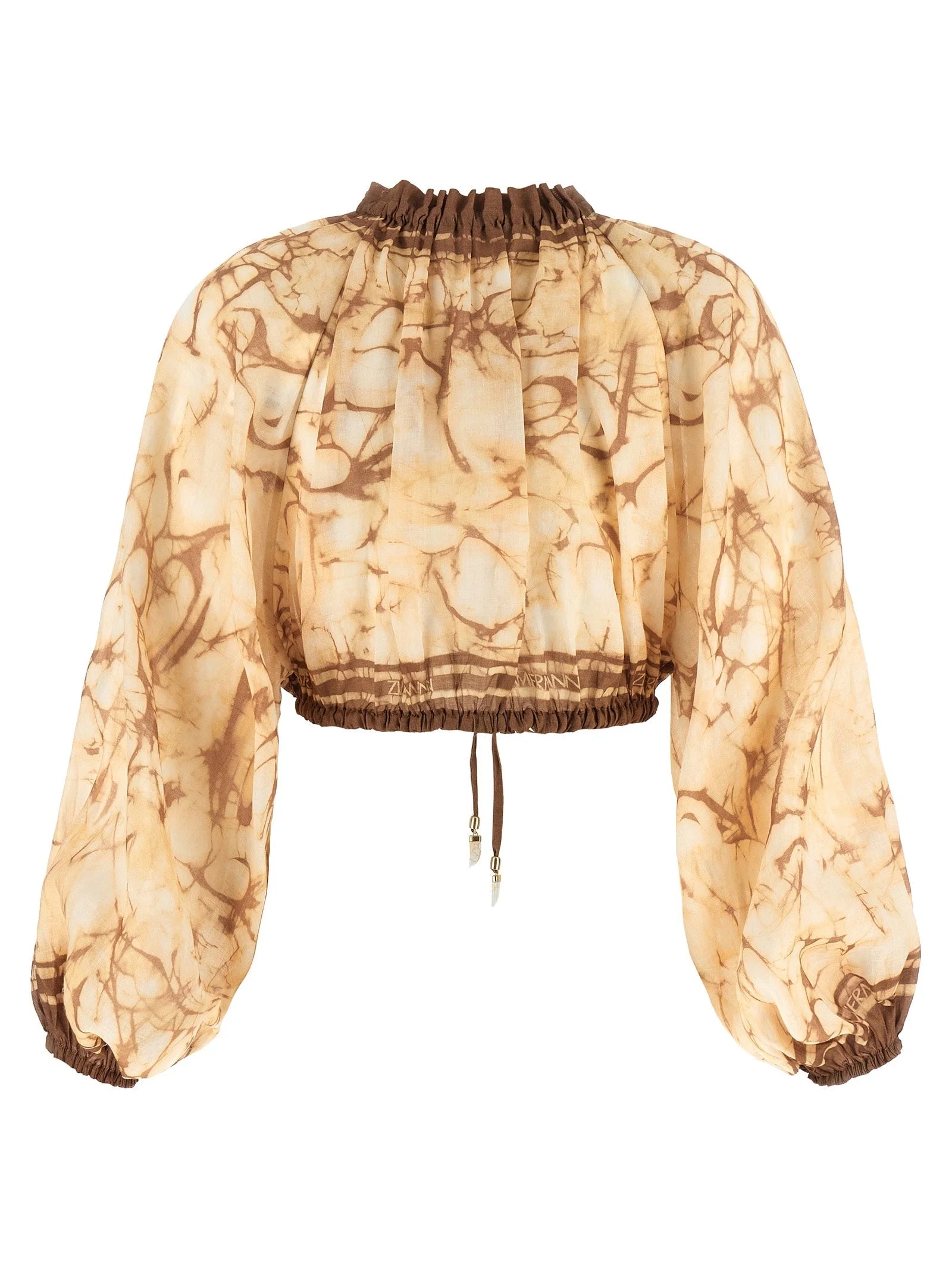 Zimmermann Beige Ramie Pattern Shirt
