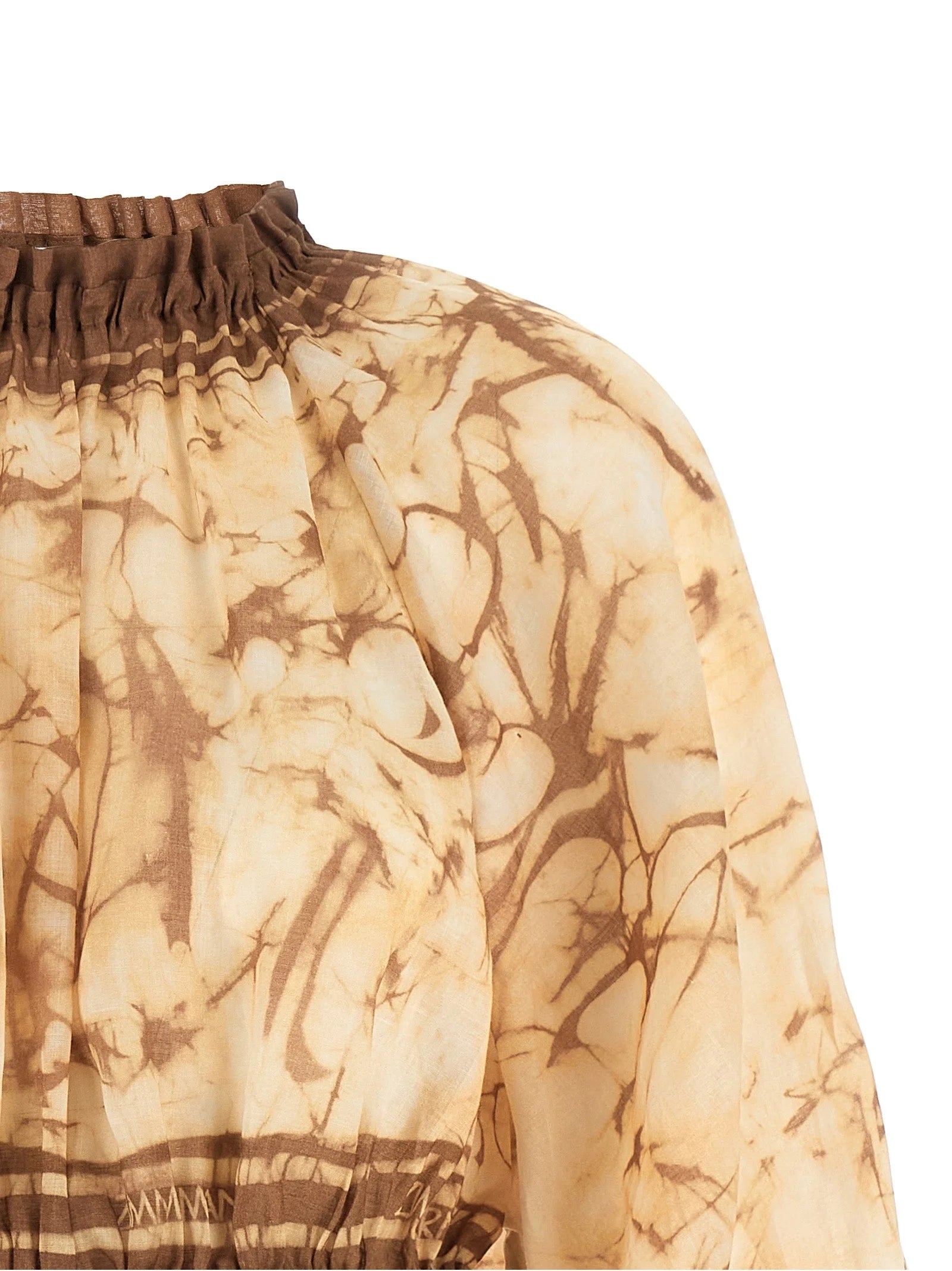 Zimmermann Beige Ramie Pattern Shirt