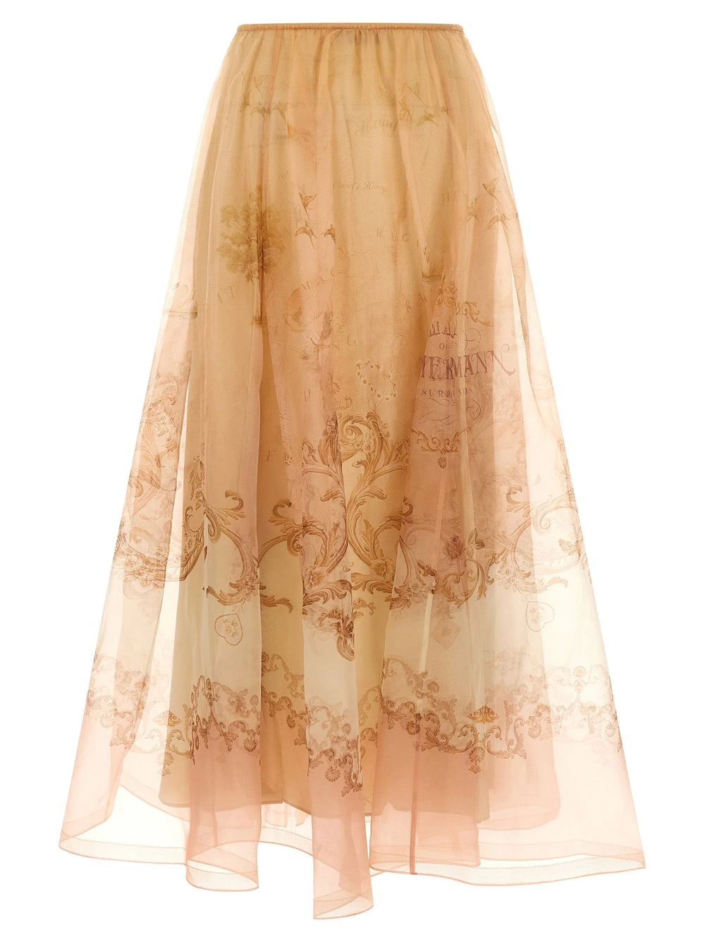 Zimmermann Beige Silk Mini Skirt - 2