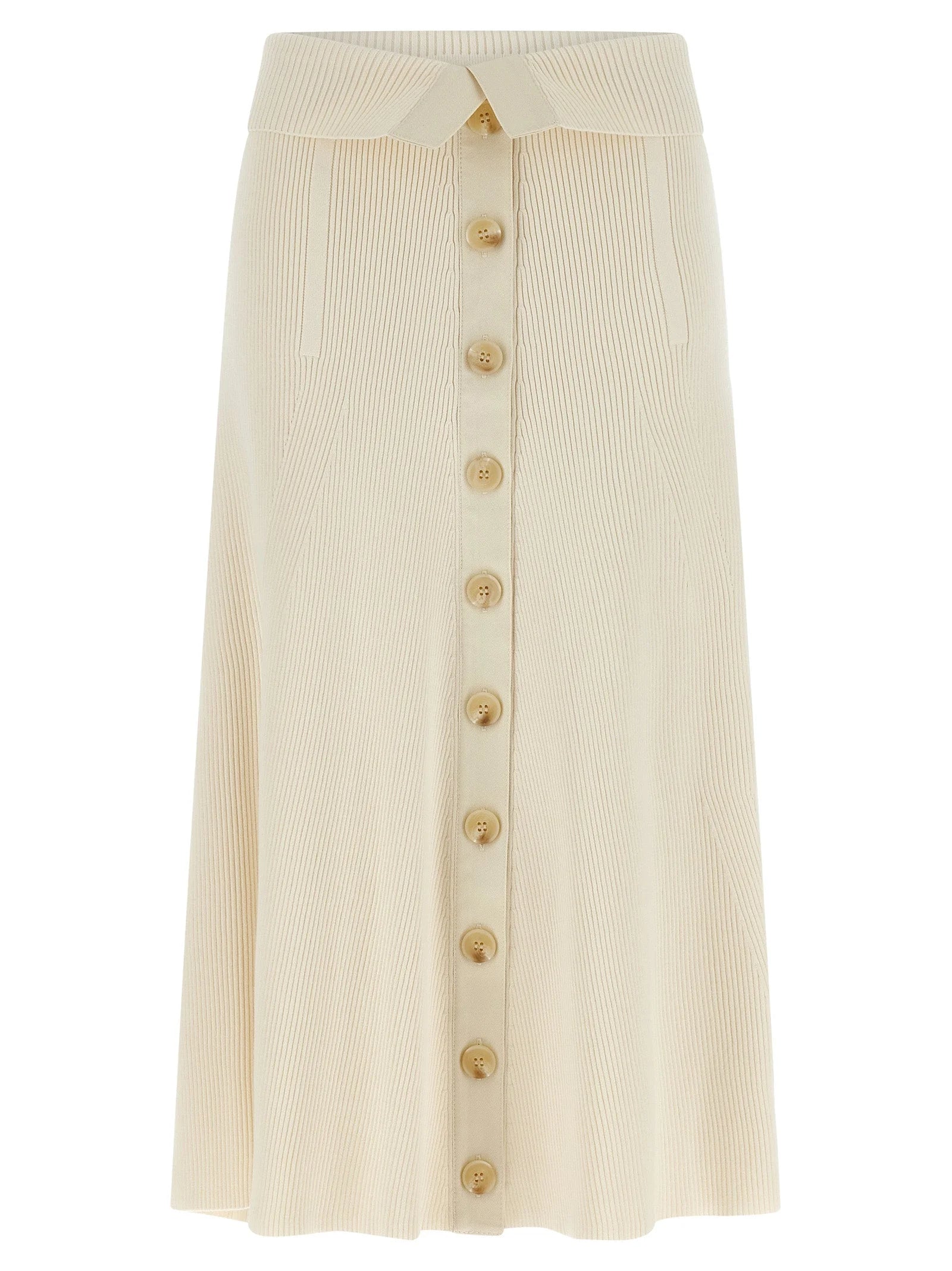 Zimmermann Beige Viscose Midi Skirt - 1