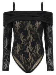Zimmermann Black Polyamide Bodysuit