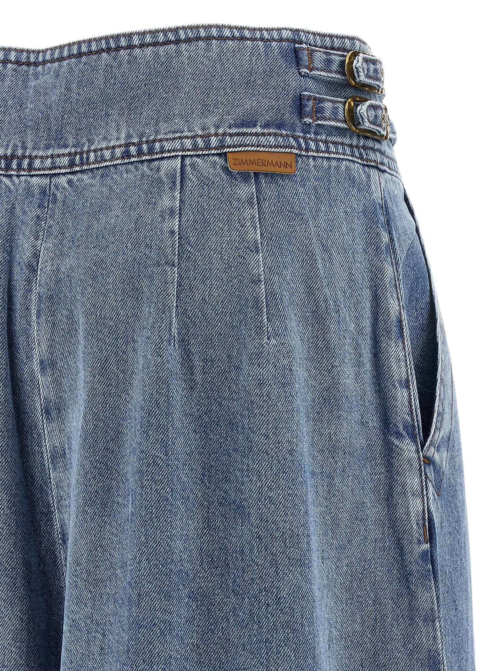 Zimmermann Blue Cotton Cropped Jeans - 3