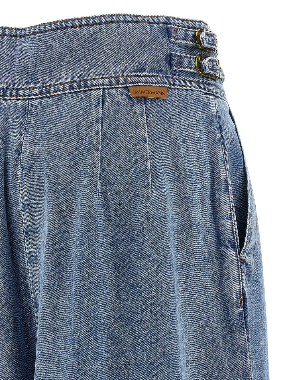 Zimmermann Blue Cotton Cropped Jeans - 3