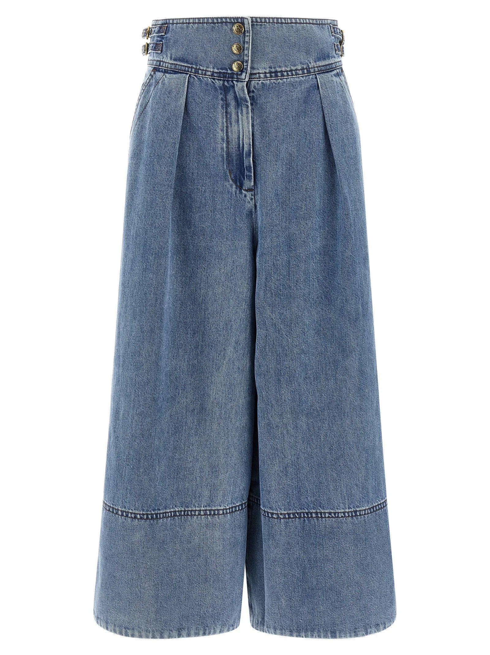 Zimmermann Blue Cotton Cropped Jeans - 3