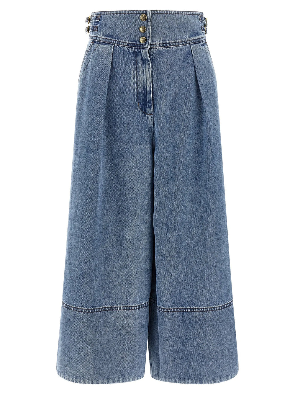 Zimmermann Blue Cotton Cropped Jeans - 3