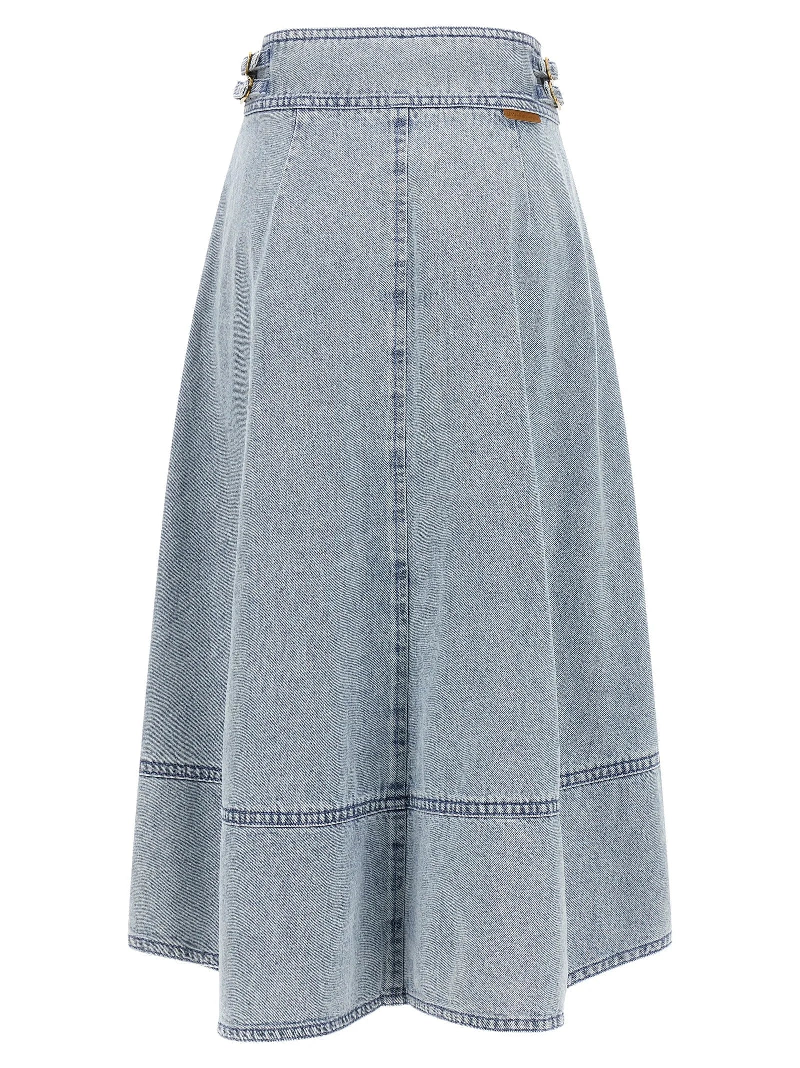 Zimmermann Blue Cotton Midi Skirt - 2