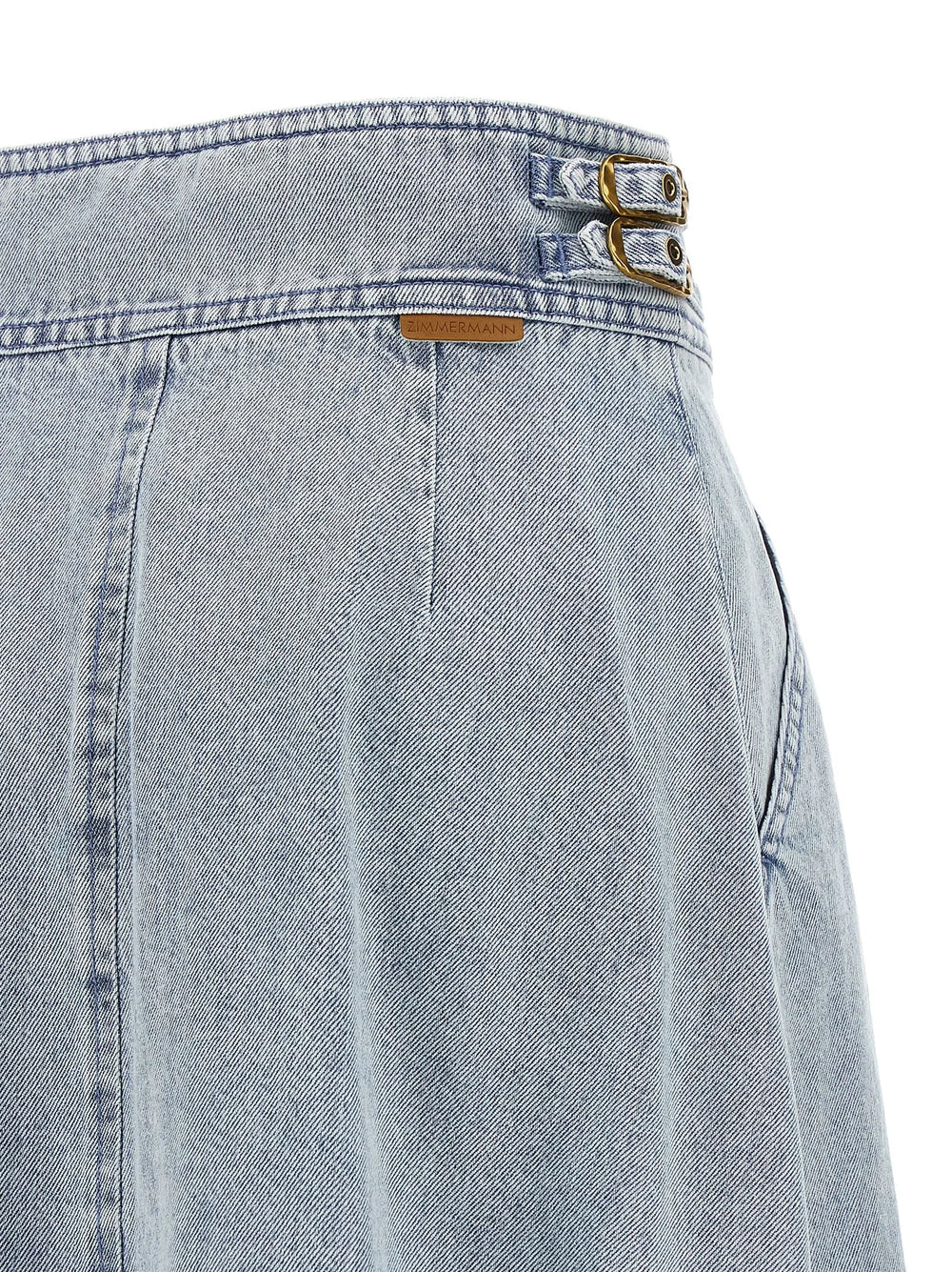 Zimmermann Blue Cotton Midi Skirt - 2