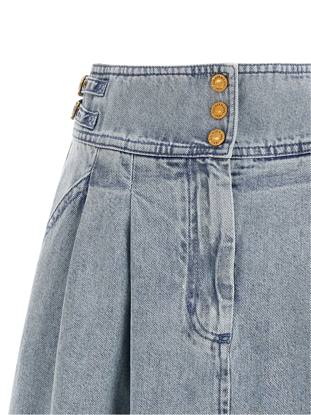 Zimmermann Blue Cotton Midi Skirt - 2