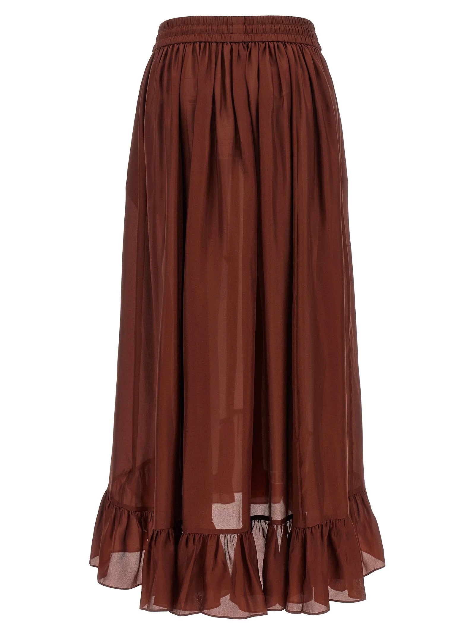 Zimmermann Bordeaux Silk Mini Skirt - 4